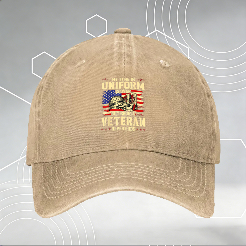New Baseball Cap with Cowboy Cat Print 