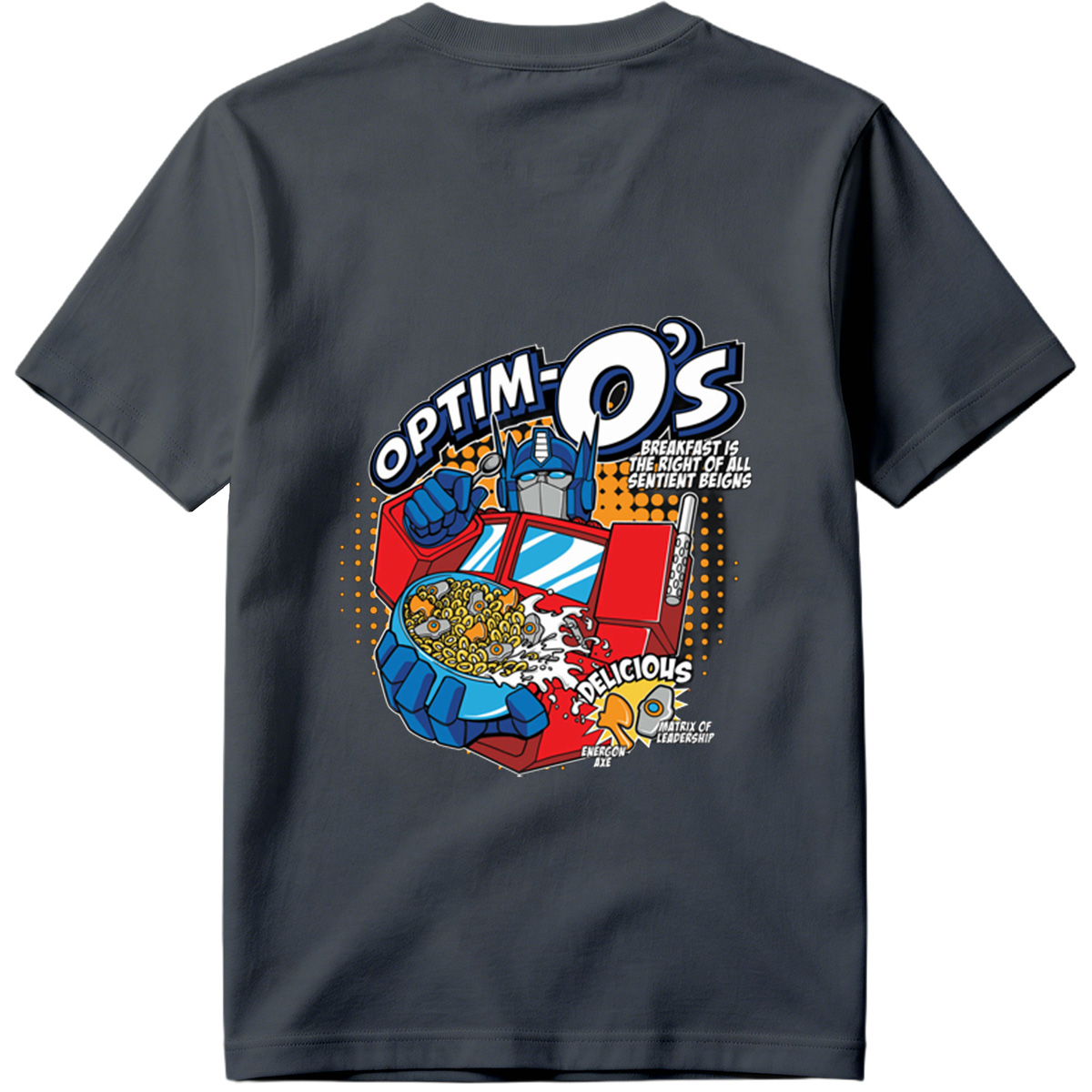 Optim-O's: Transformers Breakfast Cereal Featuring Optimus Prime - Tee