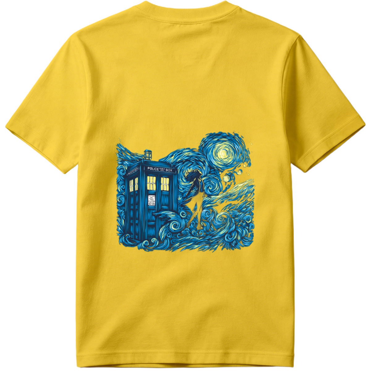 Doctor Who: TARDIS and Companion in Starry Night - Tee