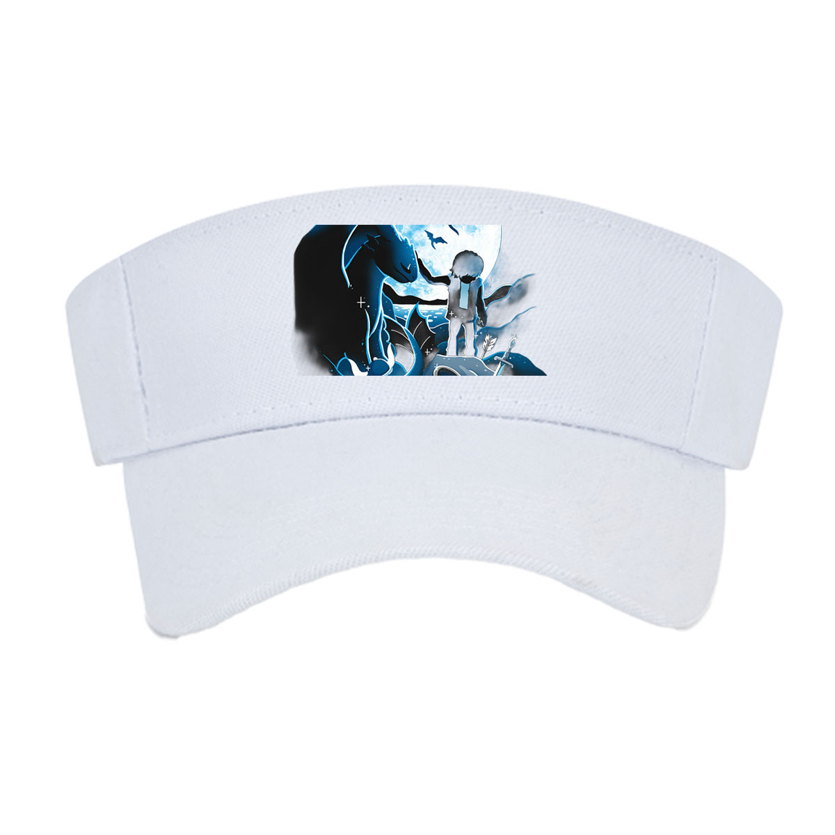 Boy and Dragon Under Moonlight -  Visor cap