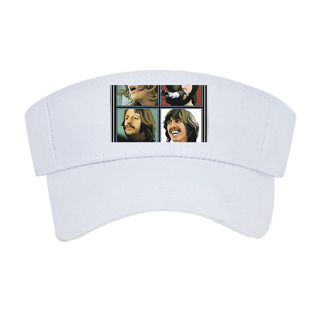 The Beatles - Let It Be Album Cover Featuring John Lennon, Paul McCartney, George Harrison, and Ringo Starr -  Visor cap