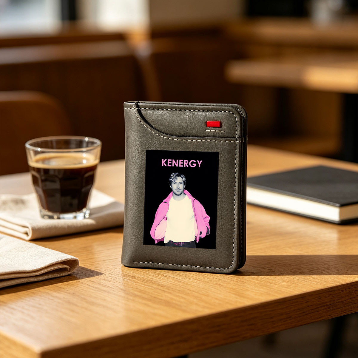 Kenergy: A Man in a Pink Jacket and Yellow Shirt - Vertical Style Wallet
