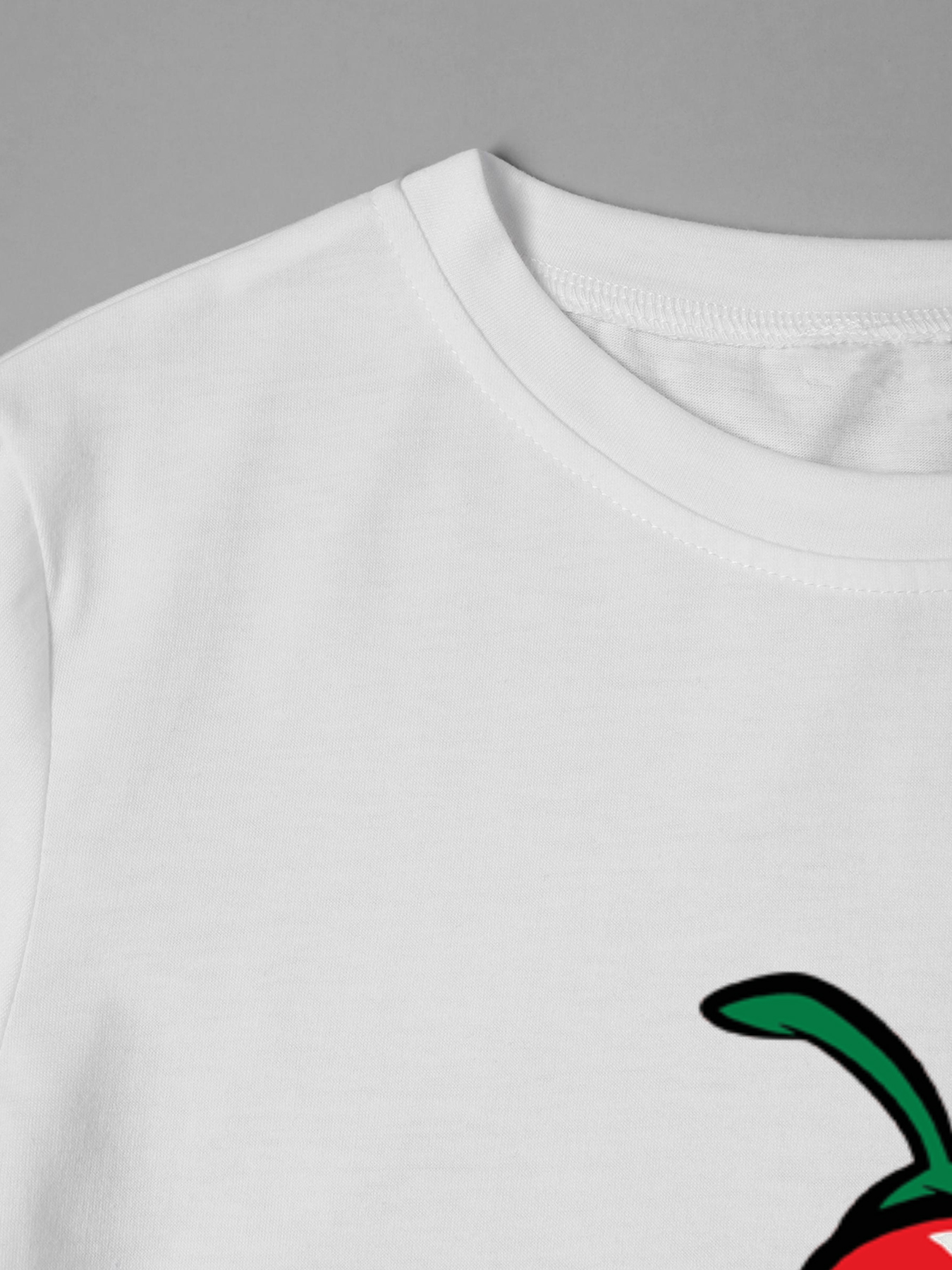 Men's Printed T-Shirt with Funny Chili Pepper Design 