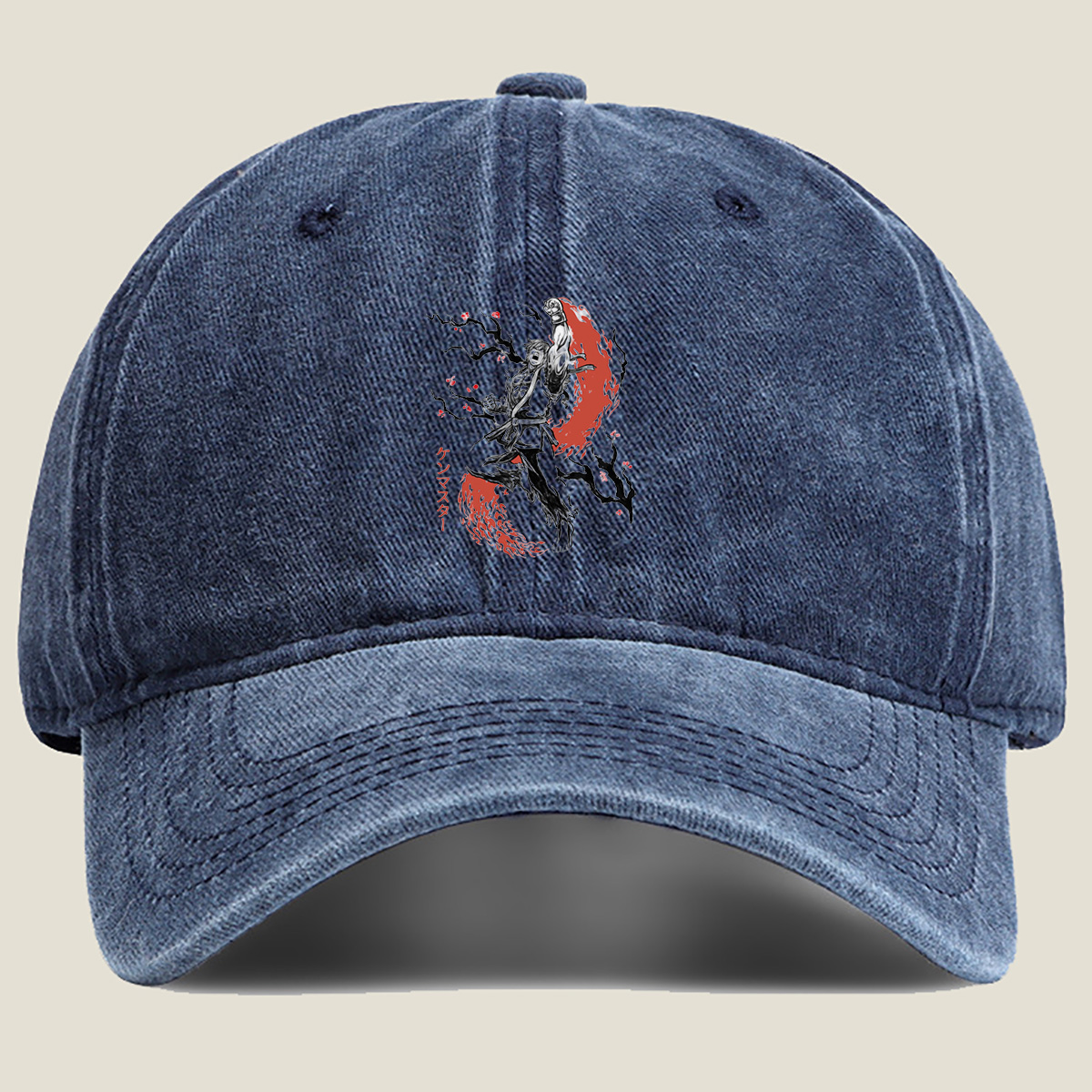Ken Master: Street Fighter Character Art - Washed Denim - Baseball Cap