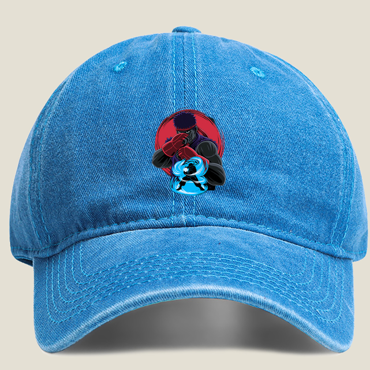 Street Fighter - Ryu and Ken - Washed Denim - Baseball Cap