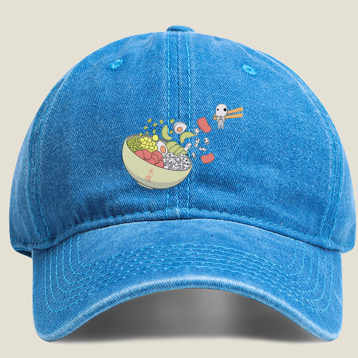 No Face and the Bowl of Souls - Washed Denim - Baseball Cap