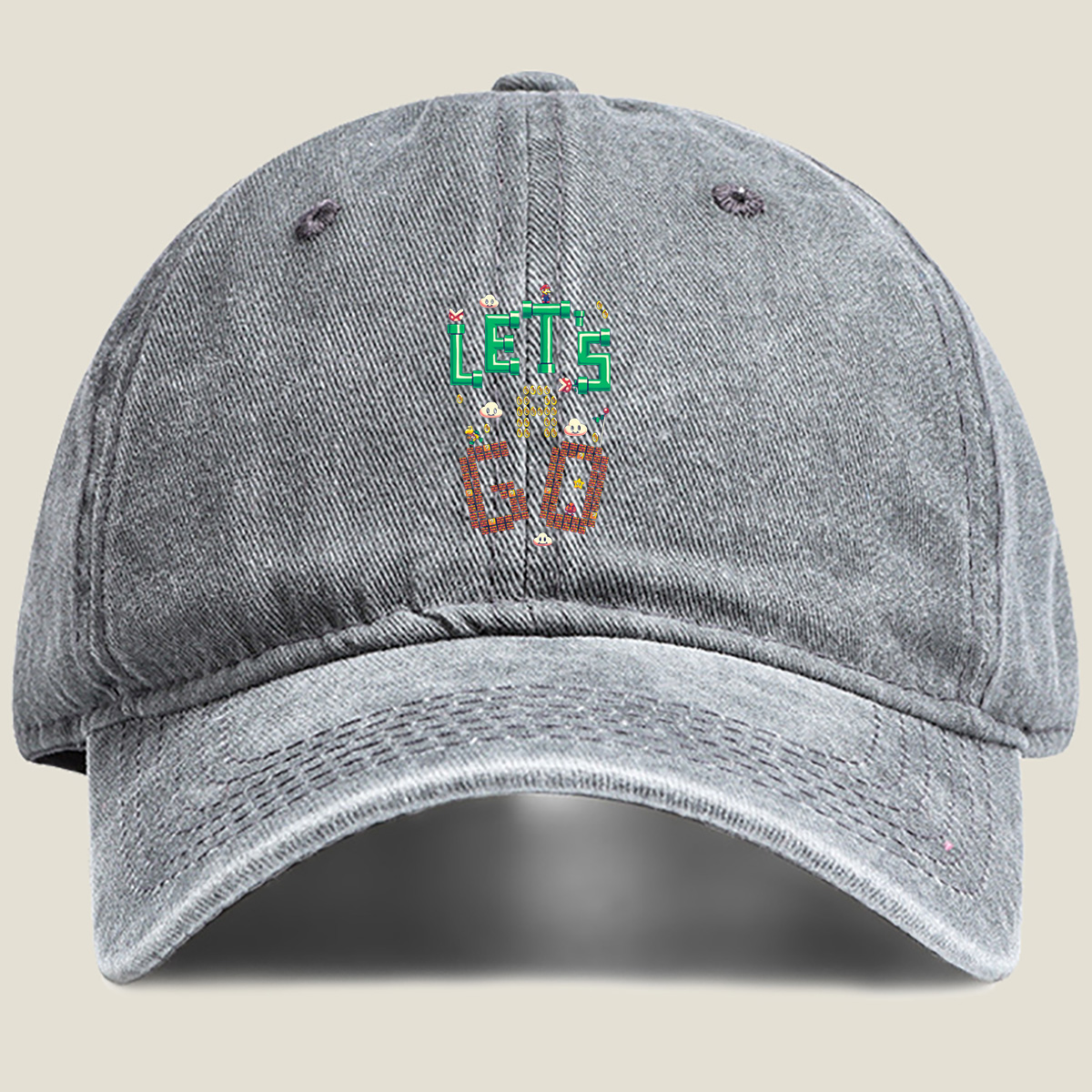 Super Mario: Let's Go! - Washed Denim - Baseball Cap
