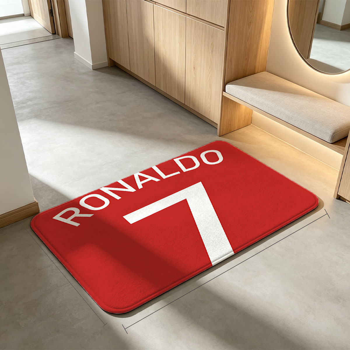 Ronaldo 7 - Football Legend Jersey Number - Flannel floor mat