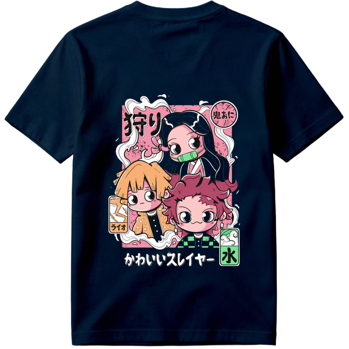 Cute Slayer: Nezuko, Zenitsu, and Tanjiro - Tee