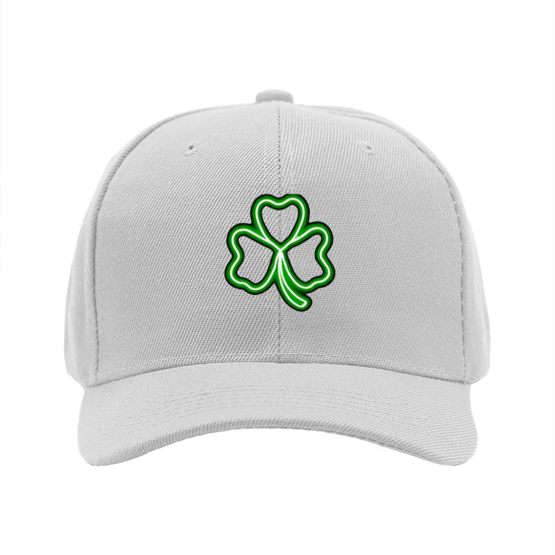1pc New Baseball Cap with Neon Green Clover Print and Glowing Design Unisex Adjustable Hat for Outdoor Activities and Casual Wear Adults and Teens
