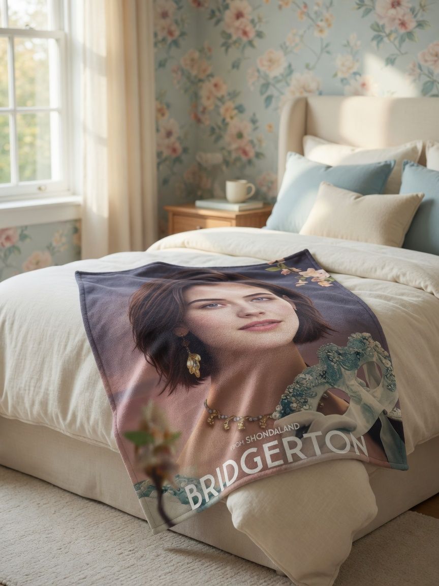 Custom Photo Portrait Flannel Blanket, Ultra Soft Anti-Pilling Plush Throw, Ideal Personalized Gift for Bed and Couch