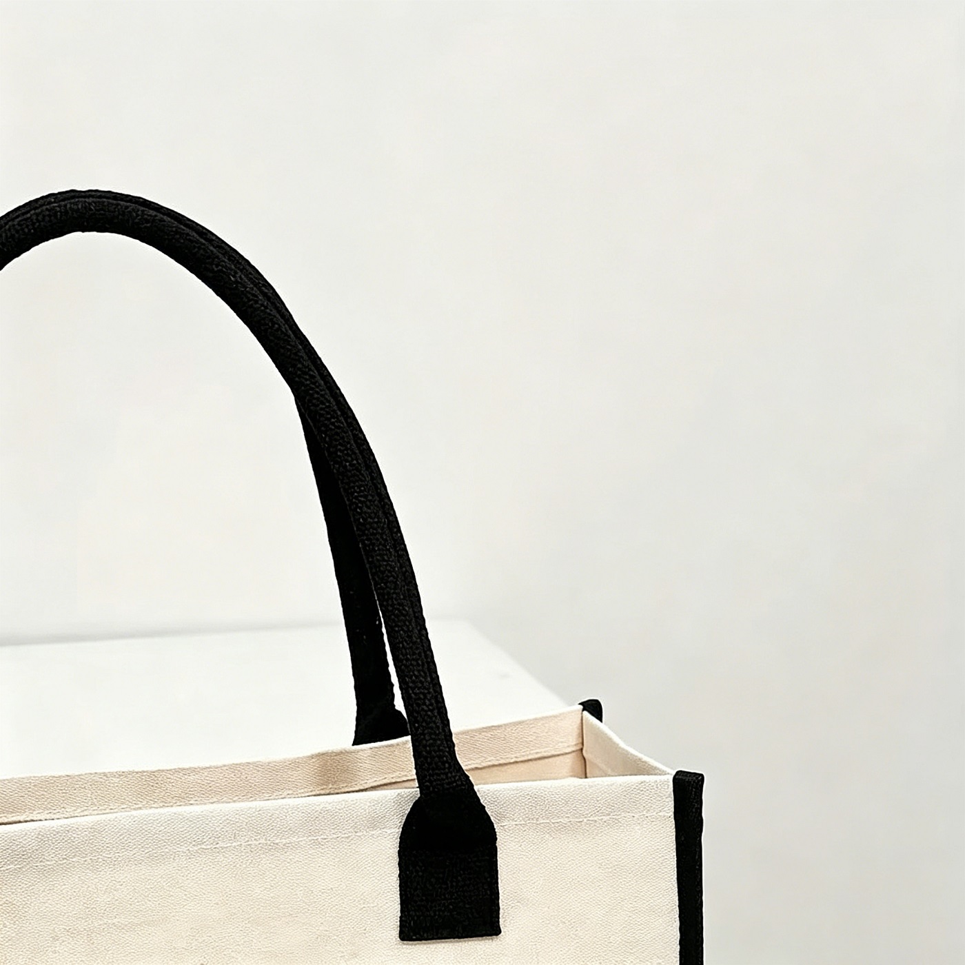ANTO Umbrella Logo Design - Canvas patchwork gift tote bag Lifestyle and Multi-Occasion Detail View 3