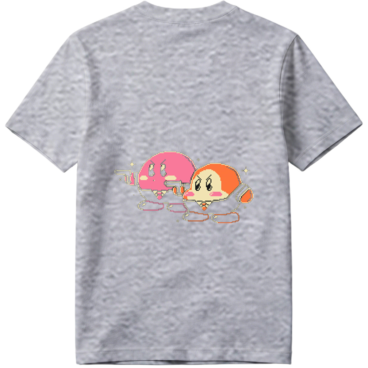 Kirby and Waddle Dee in Pixel Art Style - Tee