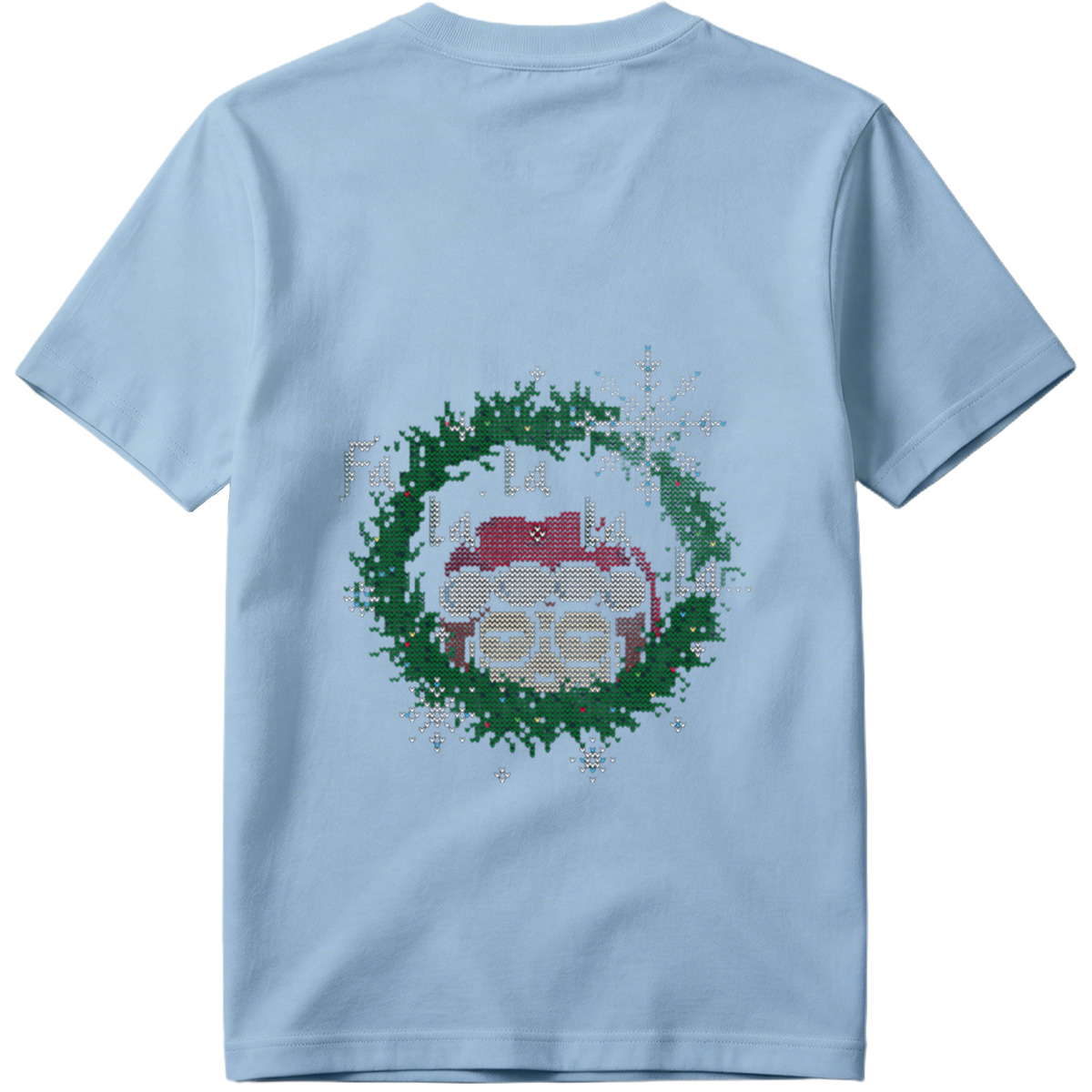 Santa Claus in a Christmas Wreath - Tee