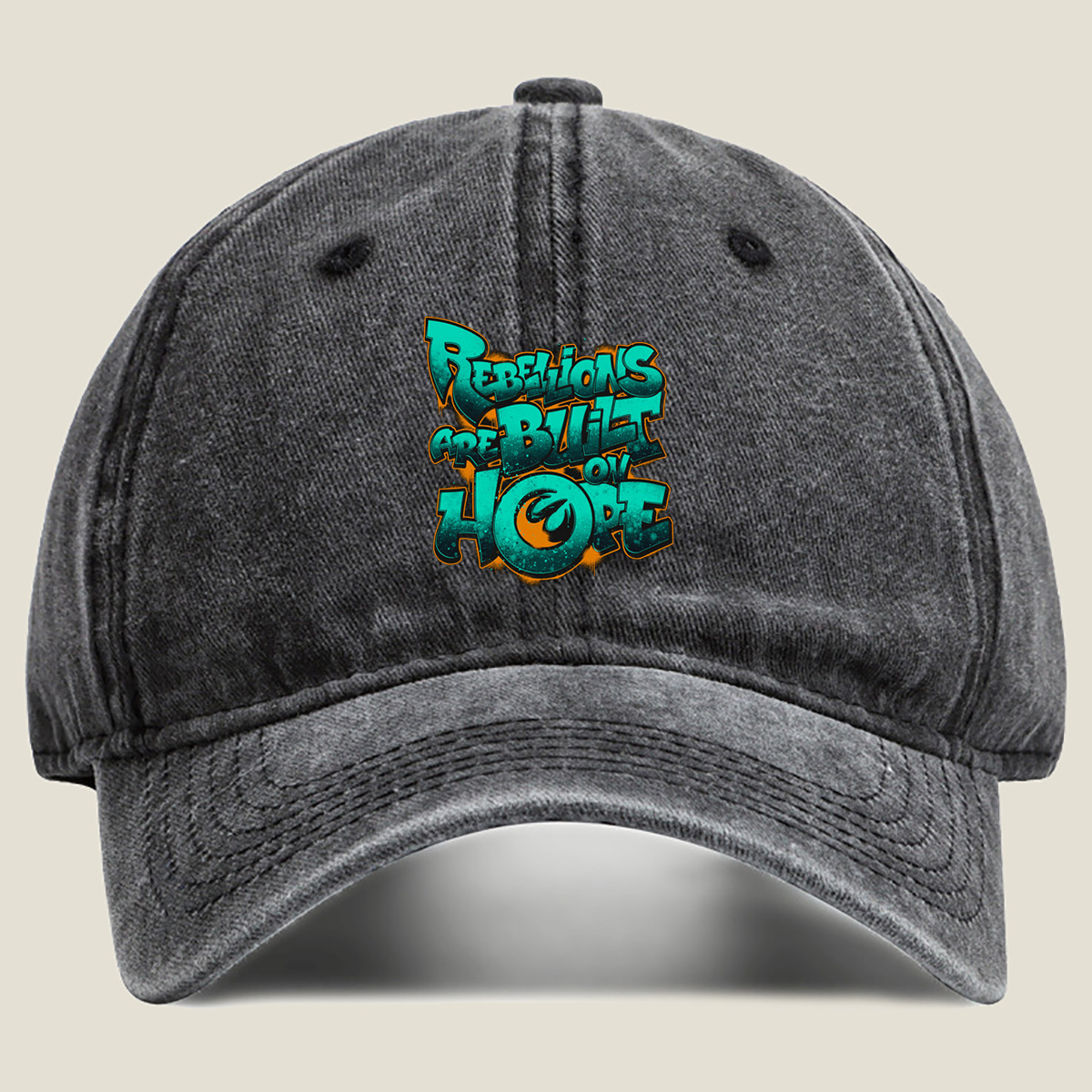 Rebellions Are Built on Hope - Star Wars Inspired Design - Washed Denim - Baseball Cap