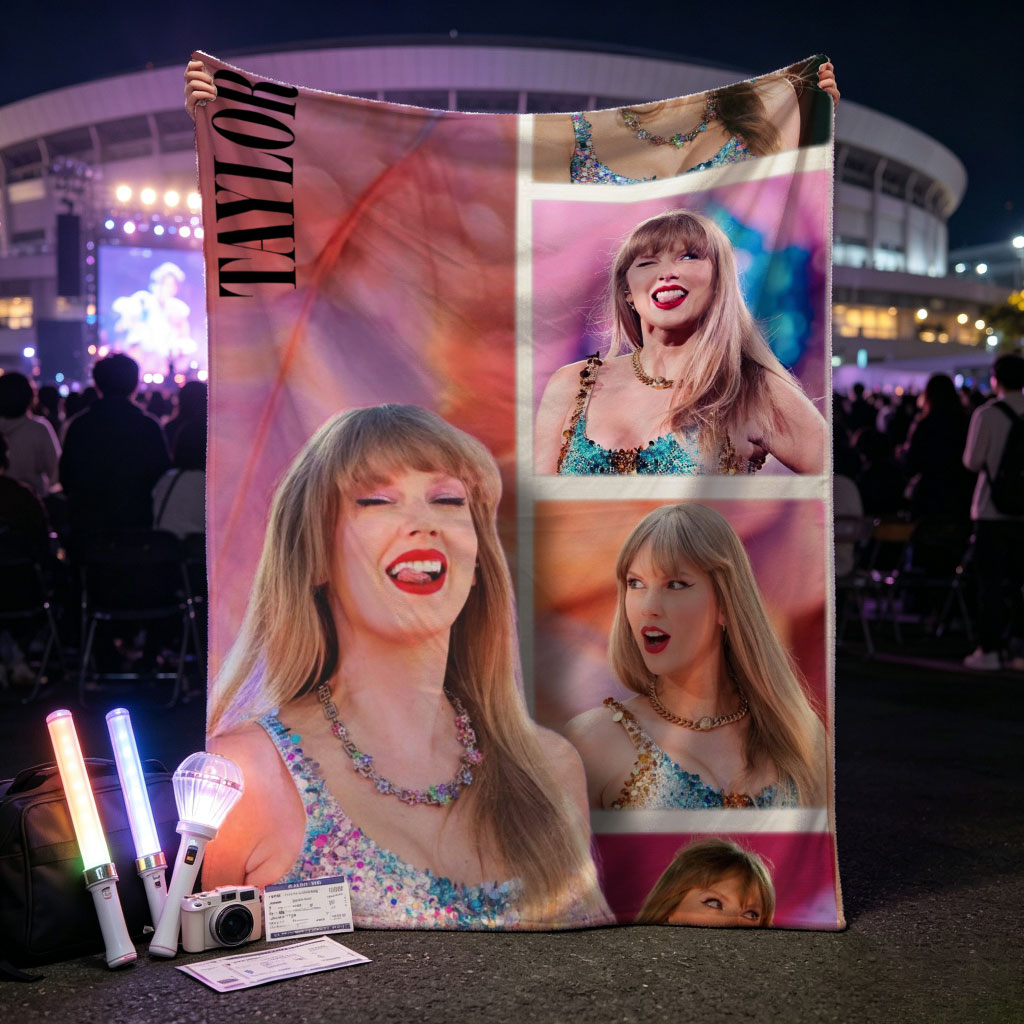 Taylor Swift Live Performance in Sparkling Stage Outfit and Expressive Moments - Blankets