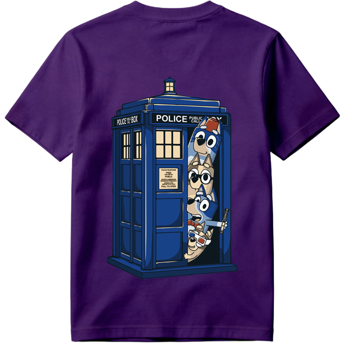 Bluey and Family in the TARDIS - Tee