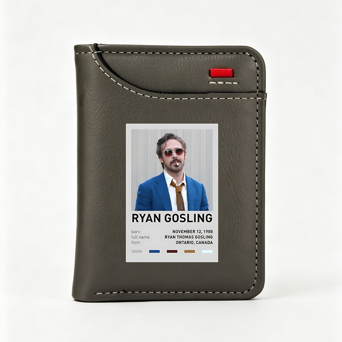 Ryan Gosling: Born November 12, 1980, Ryan Thomas Gosling from Ontario, Canada - Vertical Style Wallet