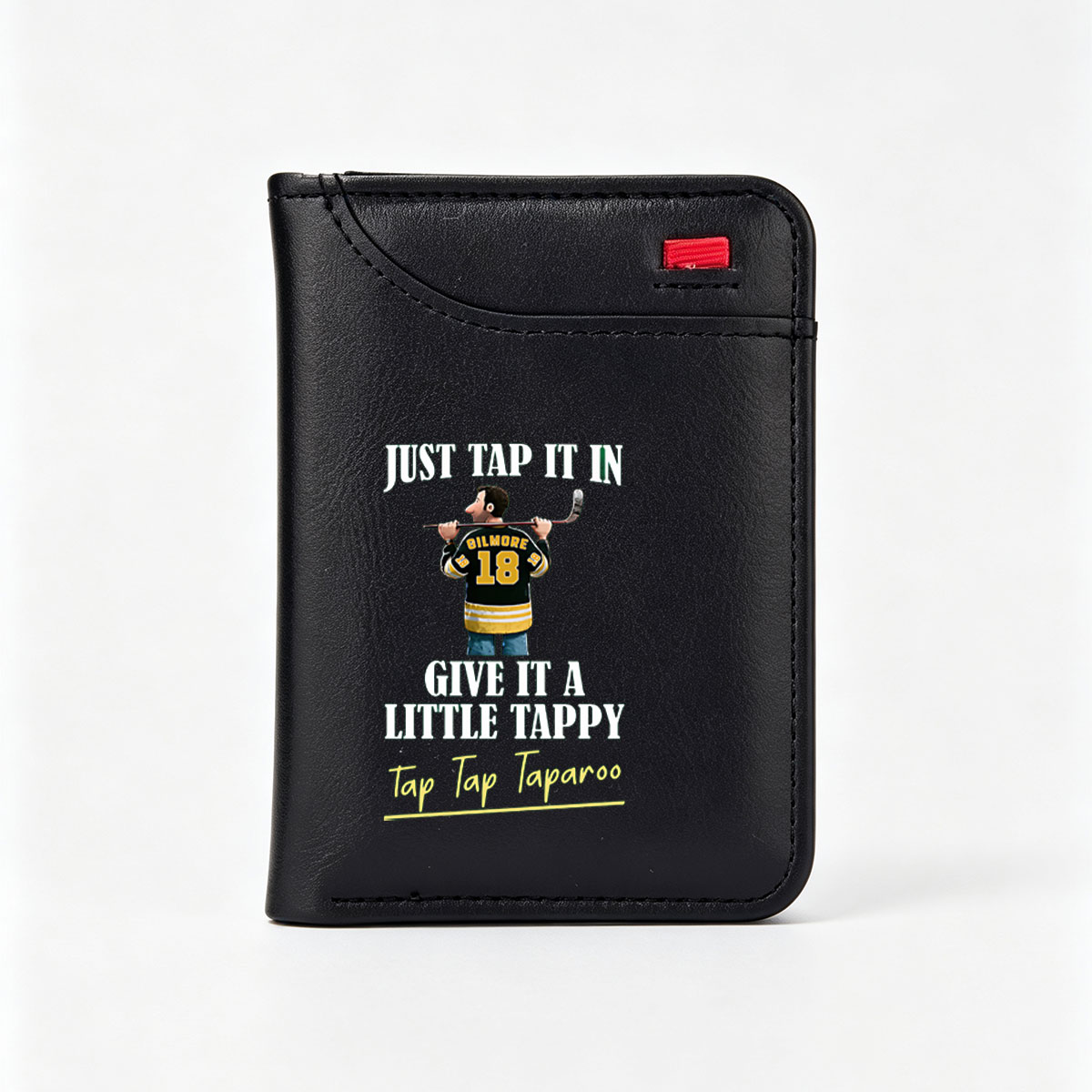 Gilmore 18 Hockey Player: Just Tap It In, Give It a Little Tappy - Vertical Style Wallet