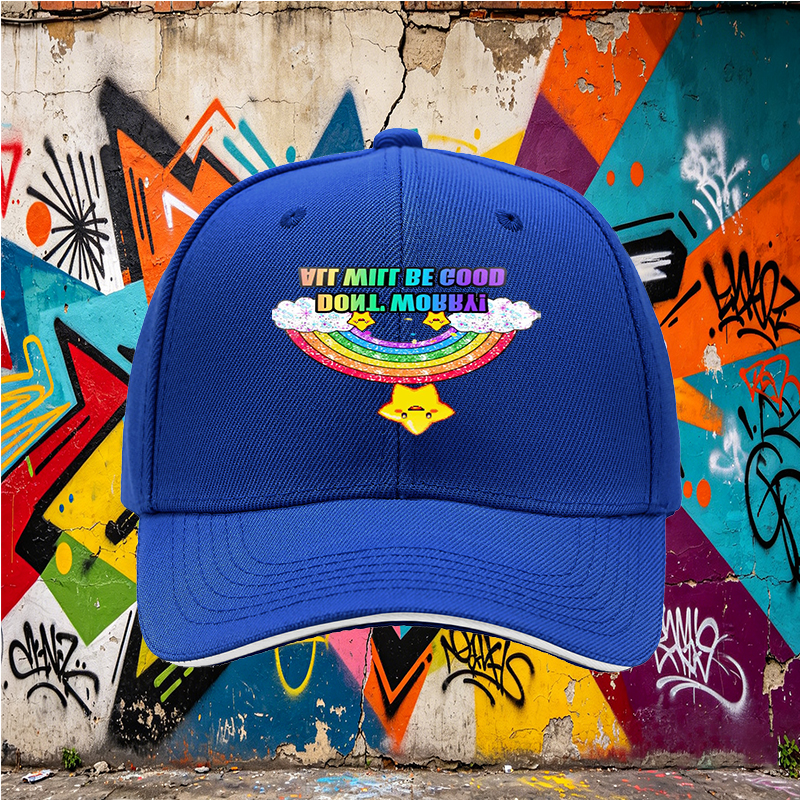 Unisex Classic Sandwich Hat with Rainbow Star Print 