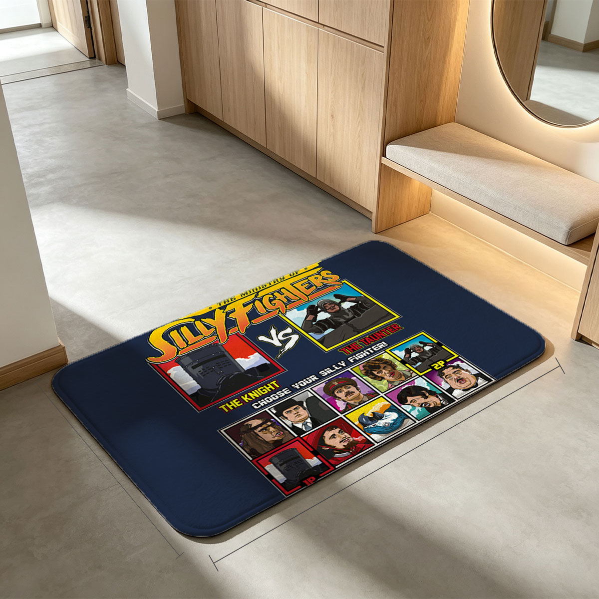 Silly Fighters: The Knight vs The Taunter - Choose Your Silly Fighter! - Flannel floor mat