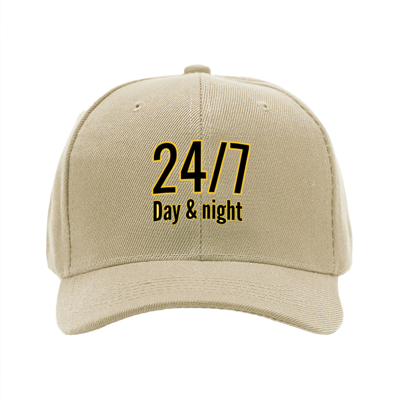 1pc New Baseball Cap with 24/7 Day & Night Print Unisex Adjustable Hat for Outdoor Activities and Daily Wear Suitable for Adults and Teens