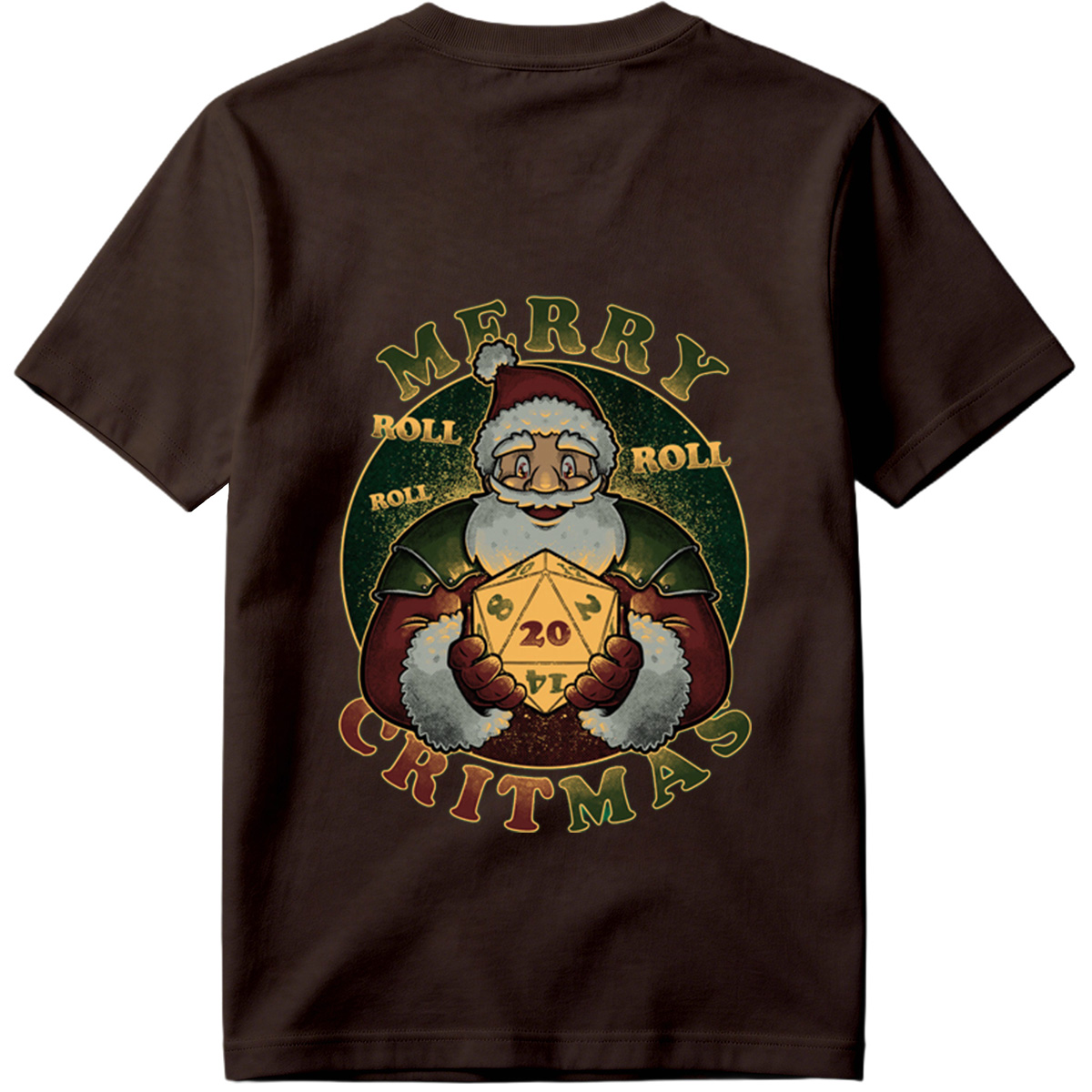 Merry Rollmas: Santa with D20 - Tee