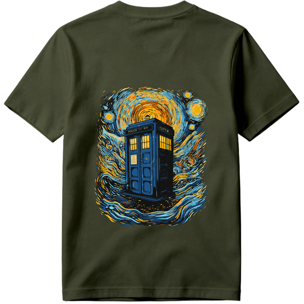 TARDIS in Starry Night - Tee