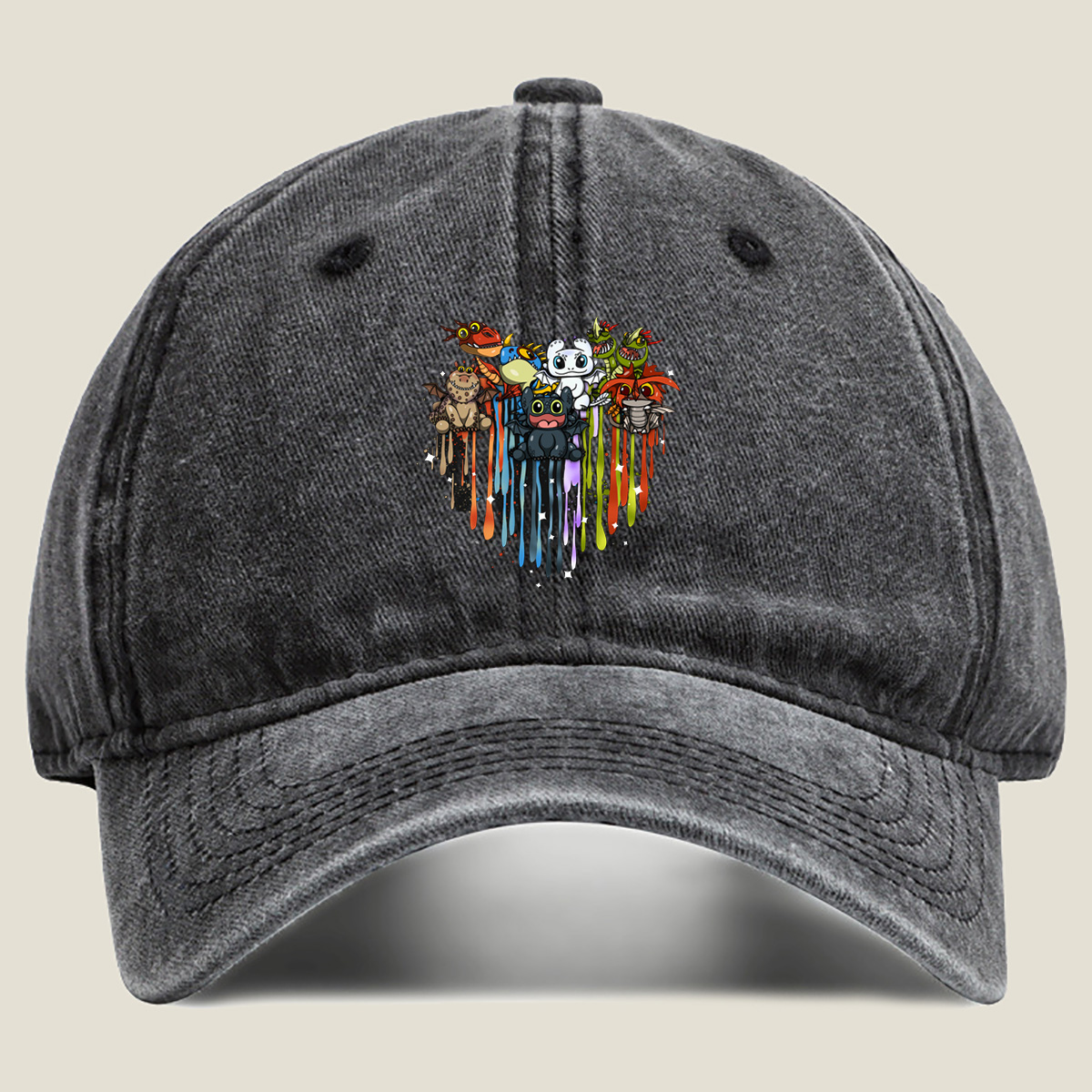 How to Train Your Dragon: Toothless and Friends - Washed Denim - Baseball Cap