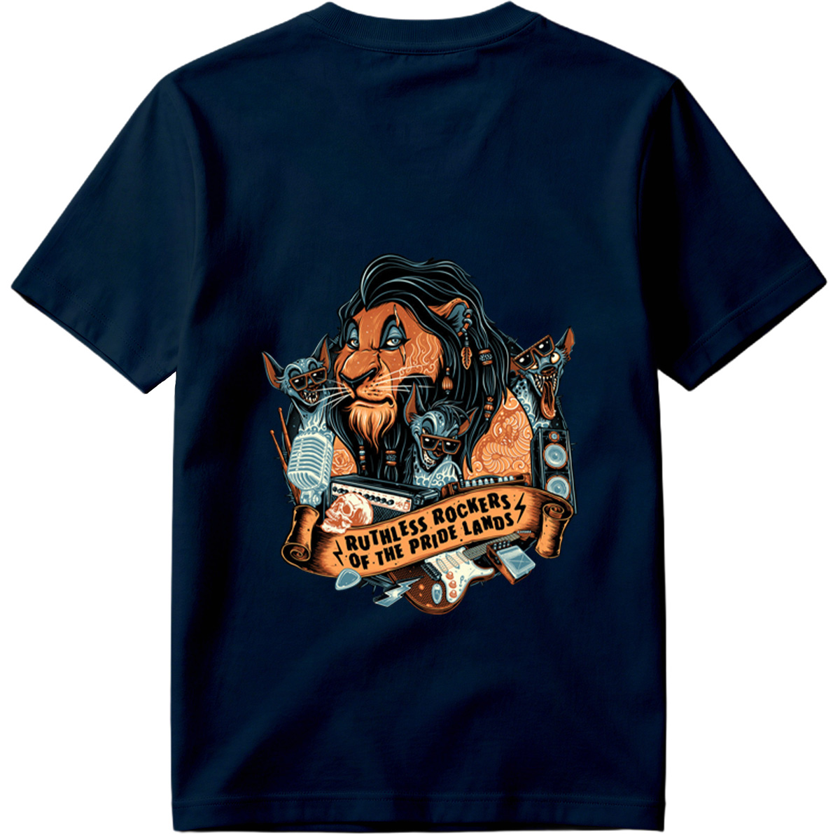 Ruthless Rockers of the Pride Lands: Lion, Hyena, and Meerkat Band - Tee
