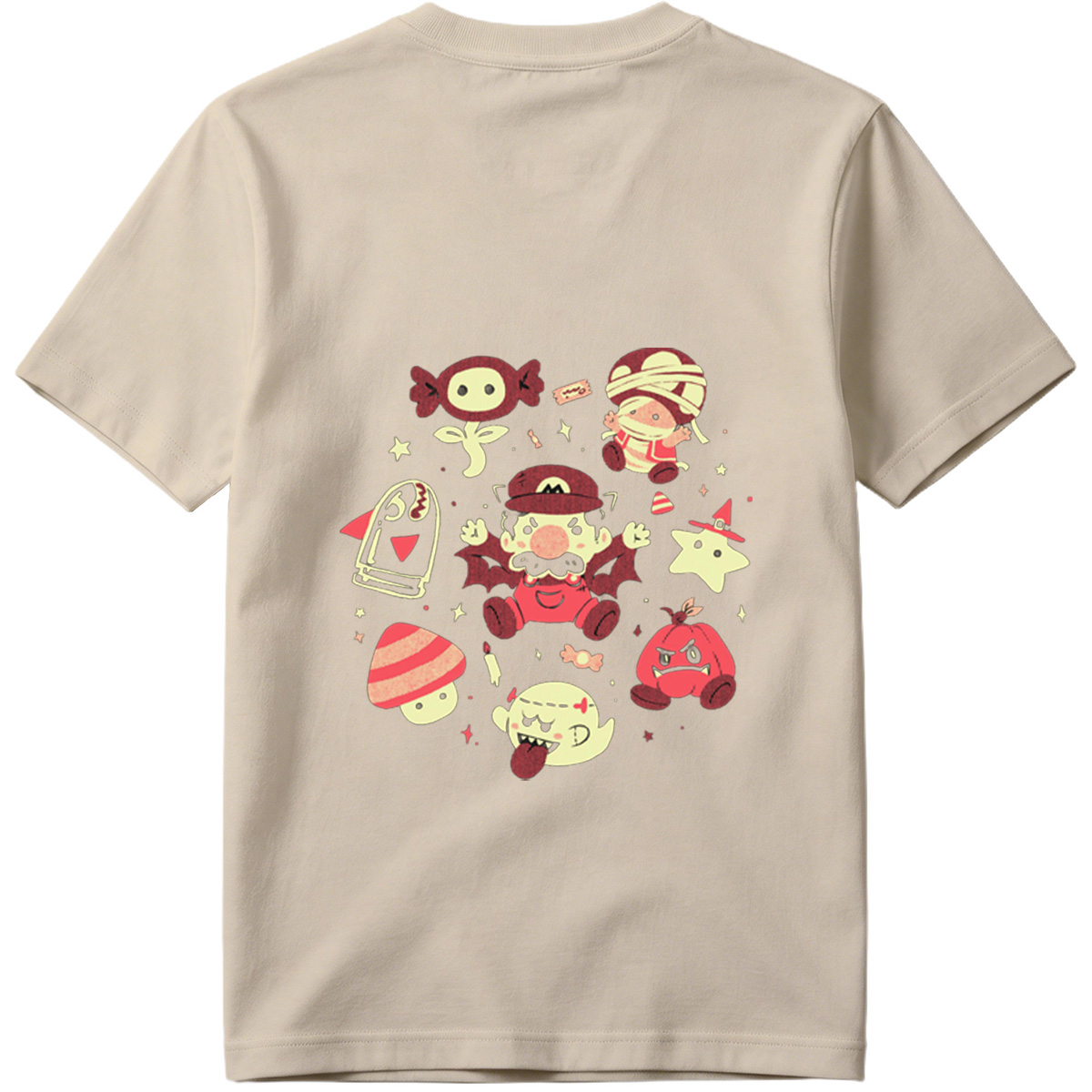 Super Mario Characters in Halloween Costumes - Tee