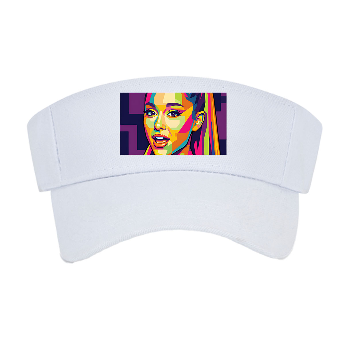 Pop Art Portrait of a Colorful Female Celebrity -  Visor cap