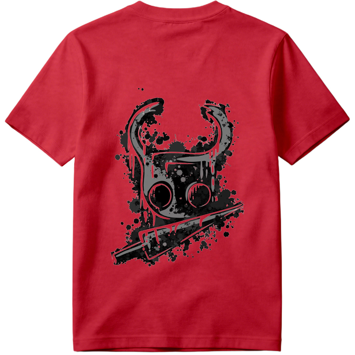 Gas Mask with Horns and Knife - Tee
