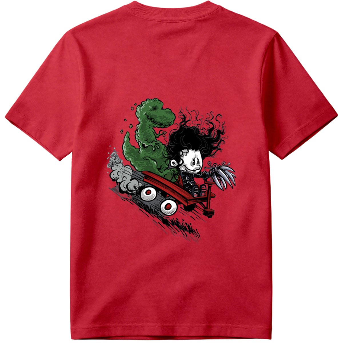 Coraline and the Green Monster in a Red Cart - Tee