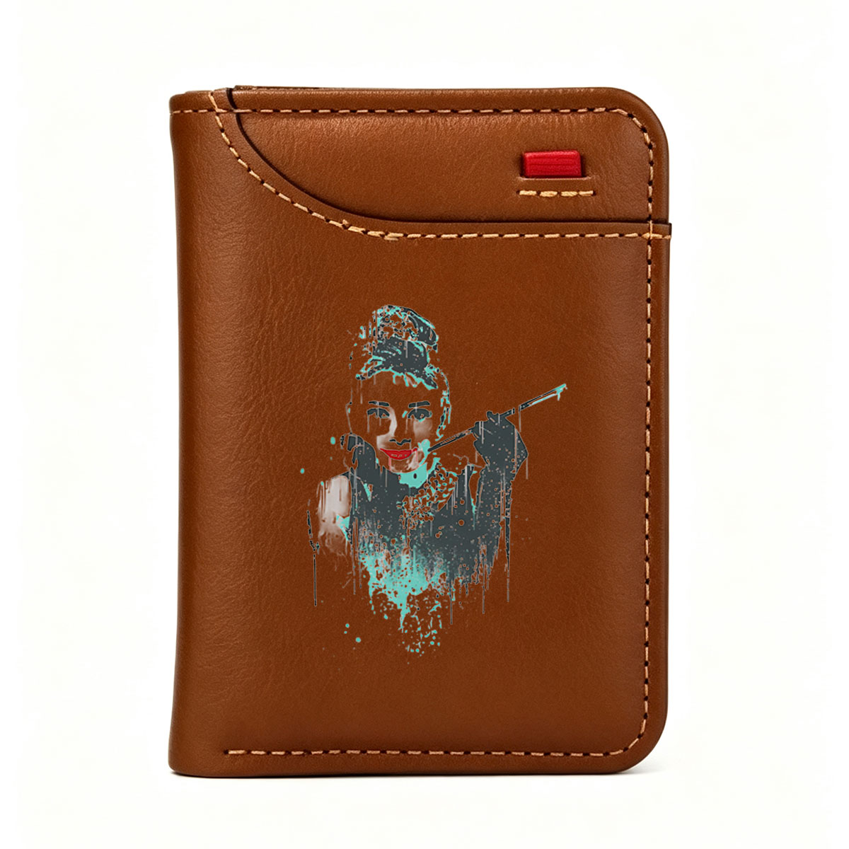 Marilyn Monroe in a Dripping Paint Art Style - Vertical Style Wallet