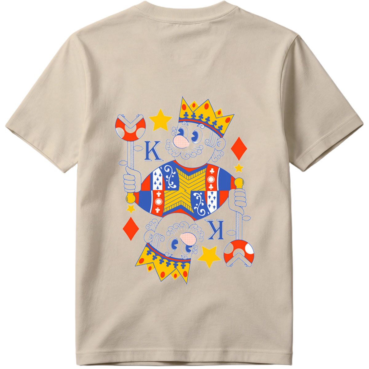 King of Diamonds Playing Card Character - Tee
