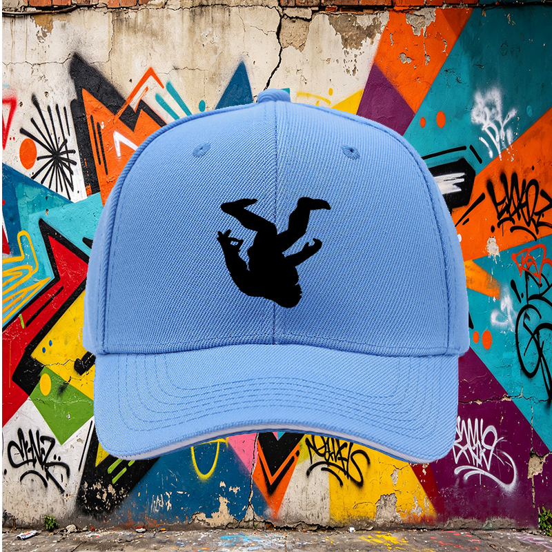 Unisex Classic Sandwich Hat with Bigfoot Silhouette Print - Lightweight Cotton Cap for Outdoor Adventures, Hiking, Camping, and Casual Wear - Perfect for Nature Enthusiasts and Adventure Seekers