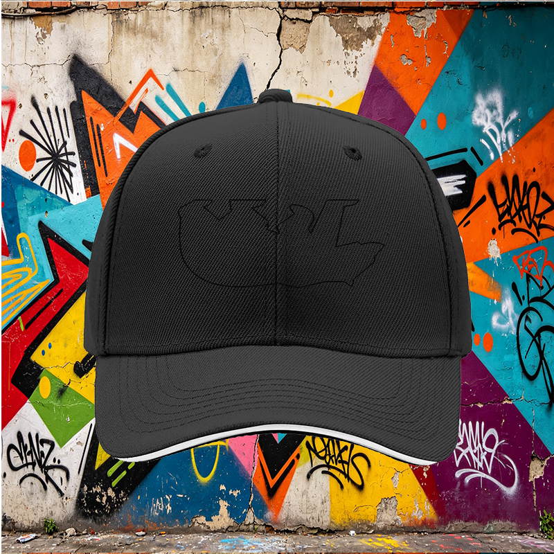 Unisex Classic Sandwich Hat with Bear Outline Print Design - Lightweight Cotton Baseball Cap for Outdoor Activities, Hiking, and Casual Wear - Perfect for Adults Seeking Comfortable and Stylish Headwear