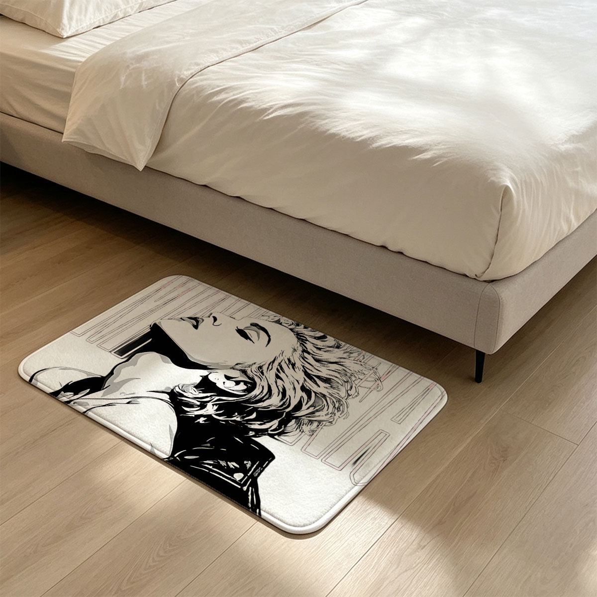 Madonna: Iconic Pop Star Portrait - Flannel floor mat