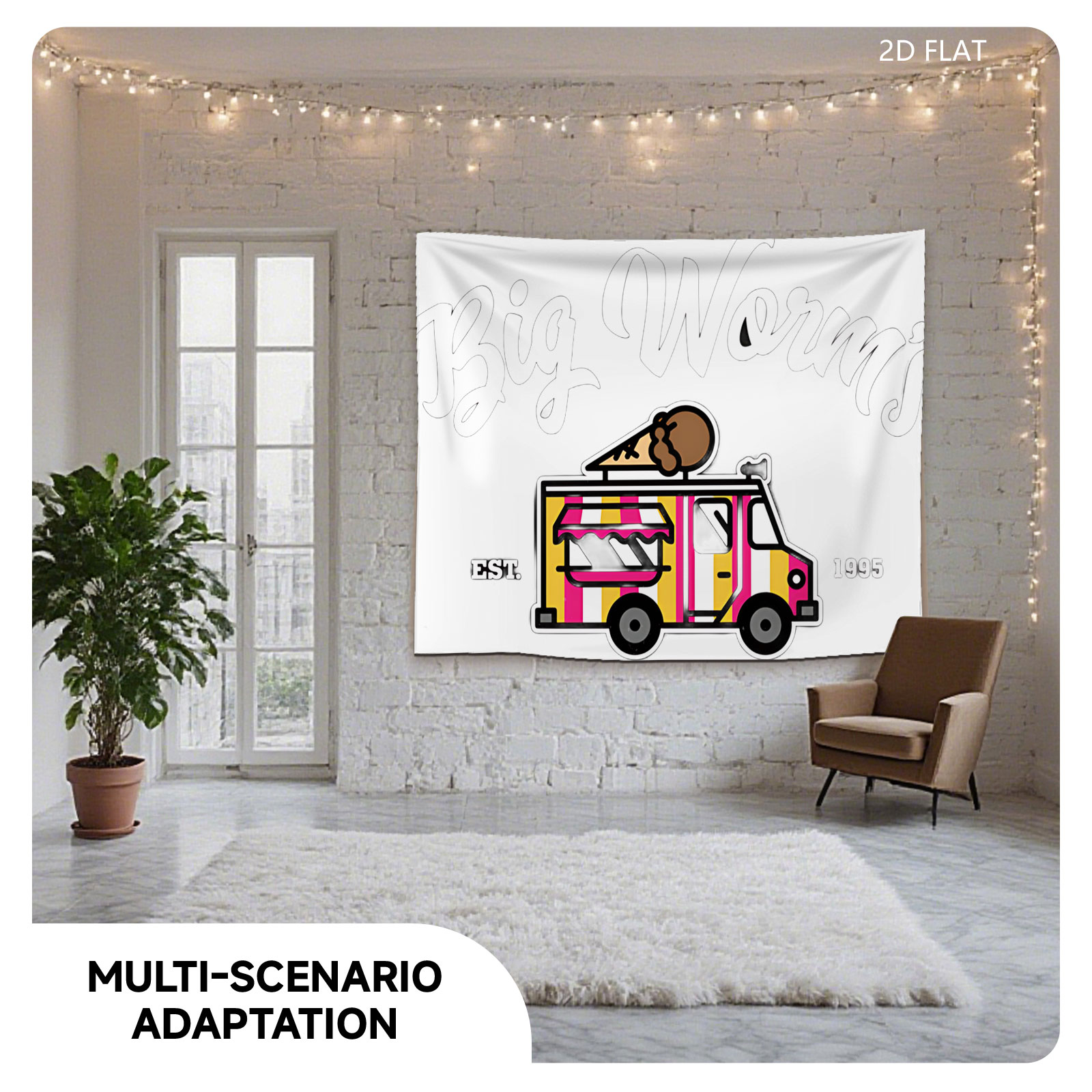Big Worm's Ice Cream Truck EST. 1995 - Tapestry