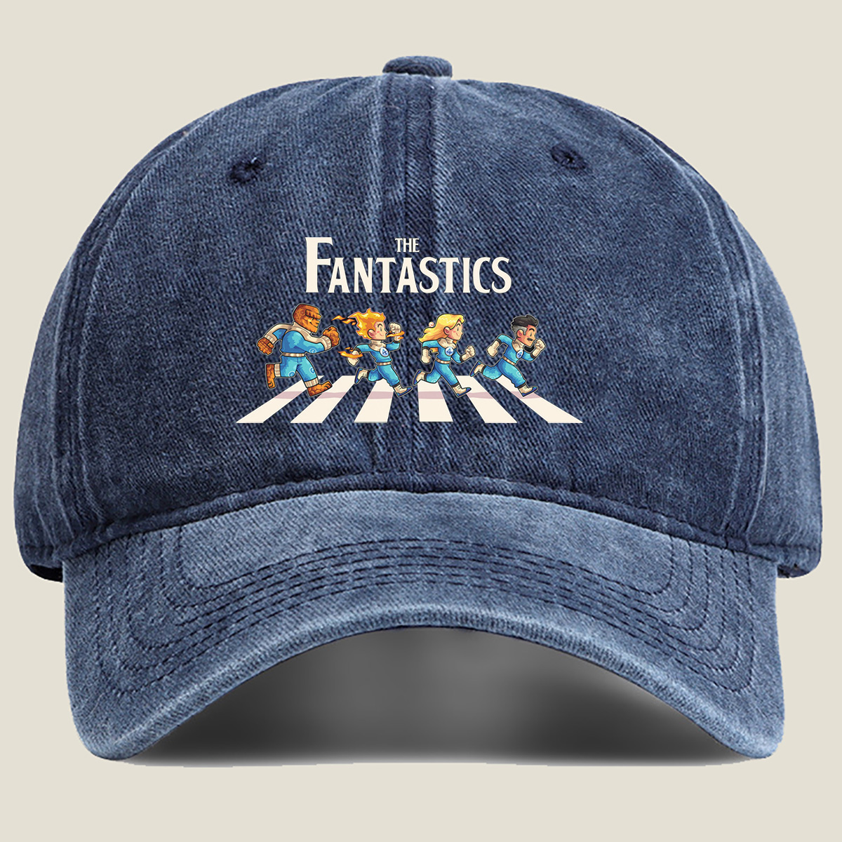 The Fantastics: The Fantastic Four Crossing the Street - Washed Denim - Baseball Cap