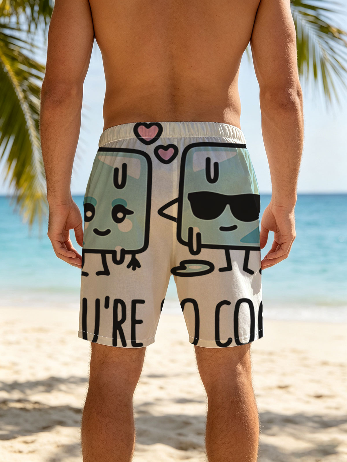 Ice Cube Characters with Sunglasses and Hearts, 