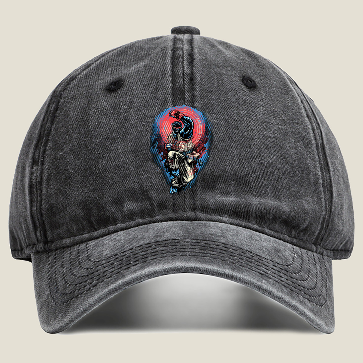 Street Fighter Ryu - Washed Denim - Baseball Cap