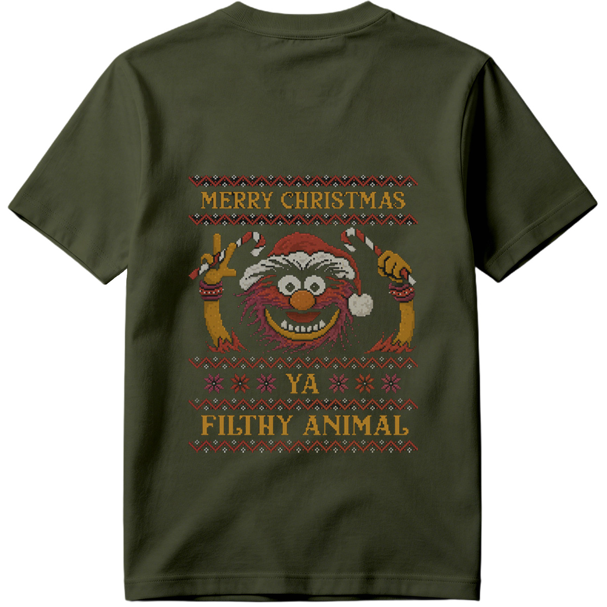 Muppets Animal Christmas Sweater Design - Tee