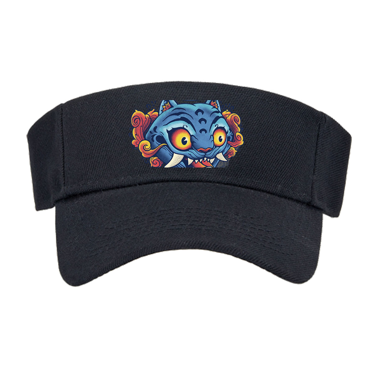 Blue Tiger with Bell and Envelope in Mouth -  Visor cap