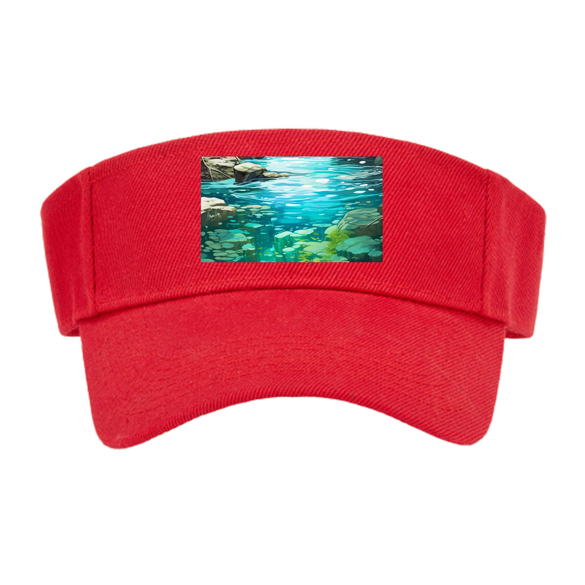 Crystal Clear Stream in a Lush Canyon -  Visor cap