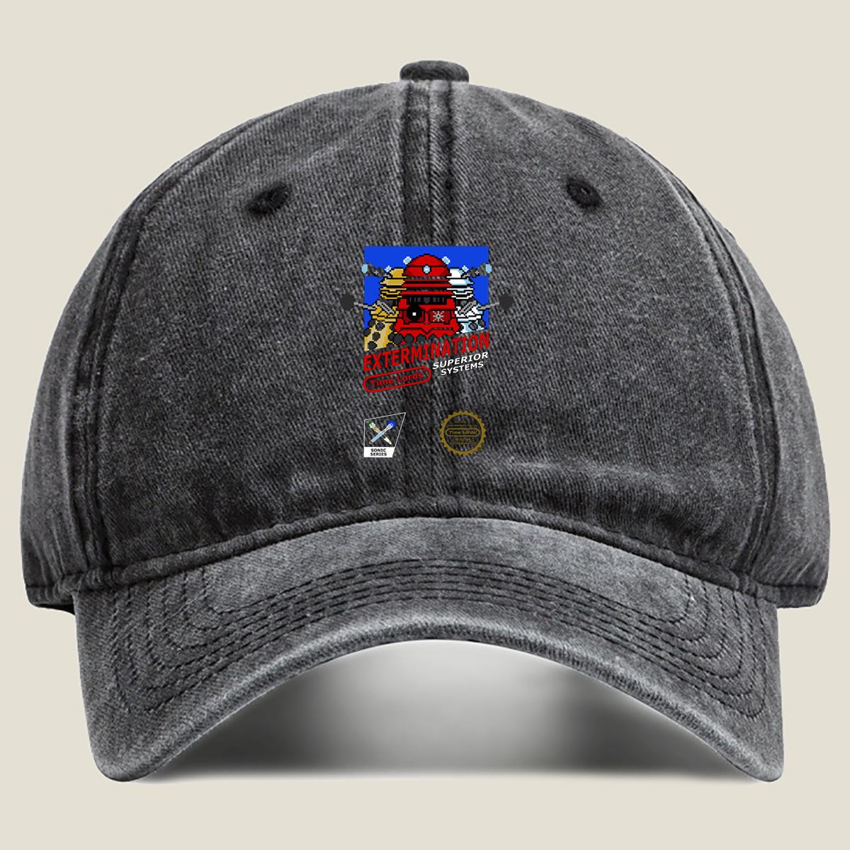 **Extermination: Time Lords vs. Sonic Series** - Washed Denim - Baseball Cap