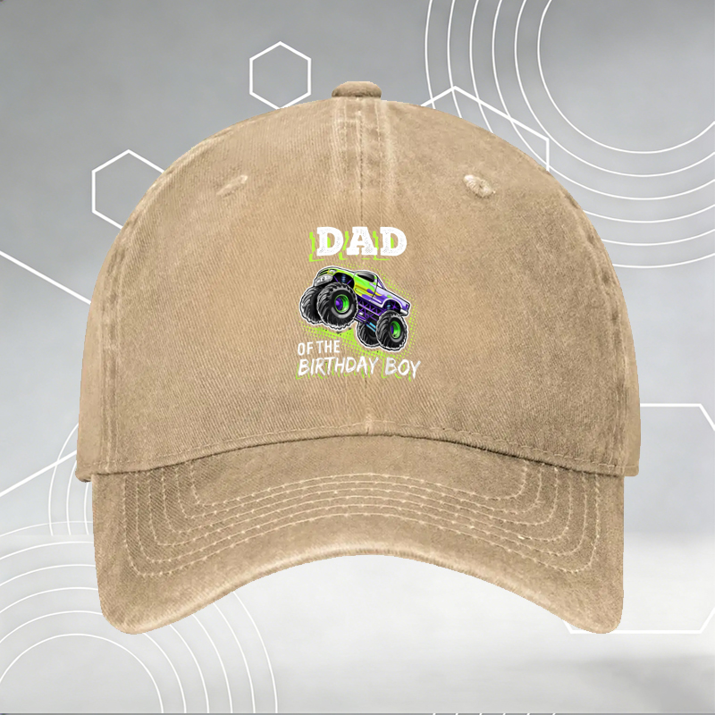 New Baseball Cap with Monster Truck Print and 