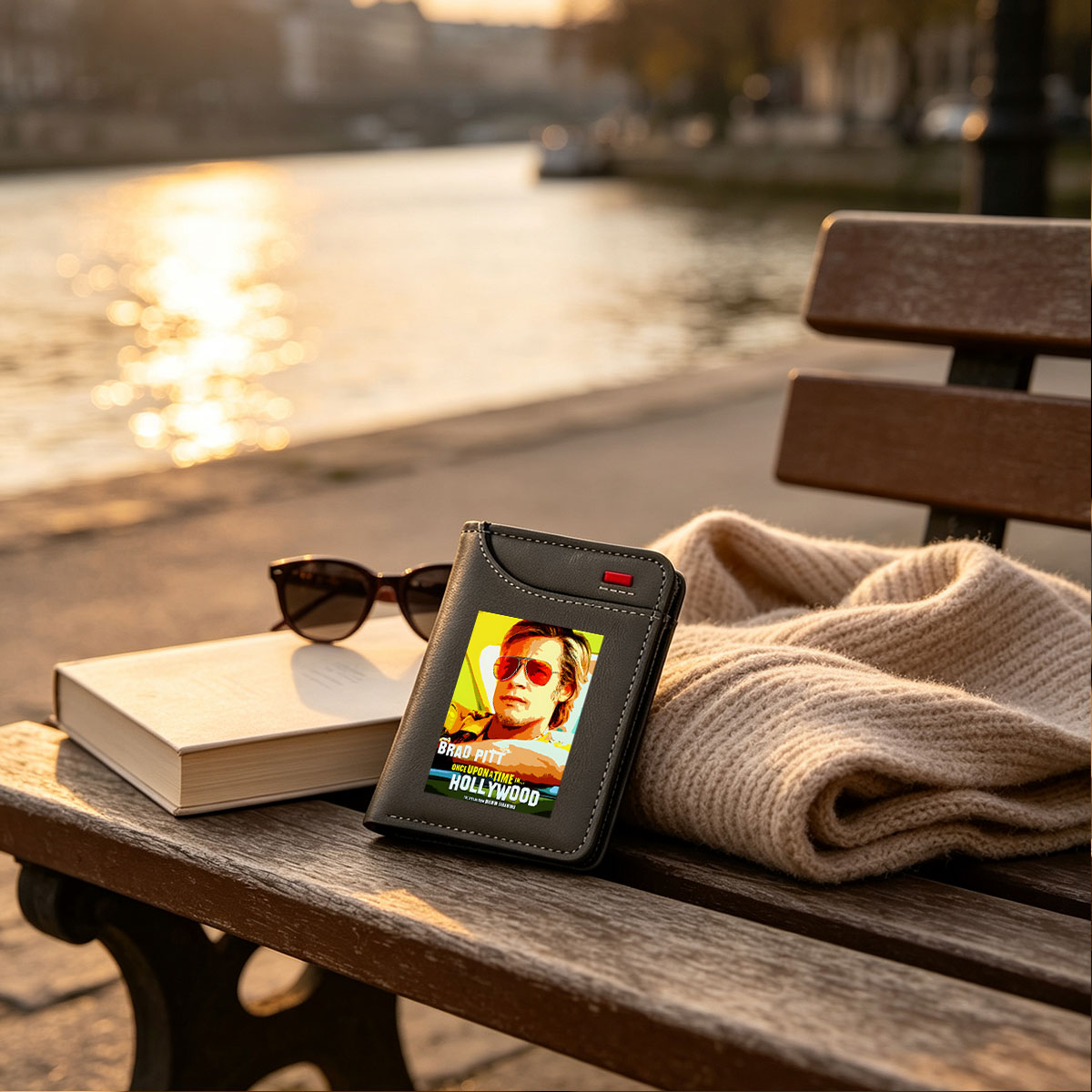 Brad Pitt in Once Upon a Time in Hollywood by Quentin Tarantino - Vertical Style Wallet