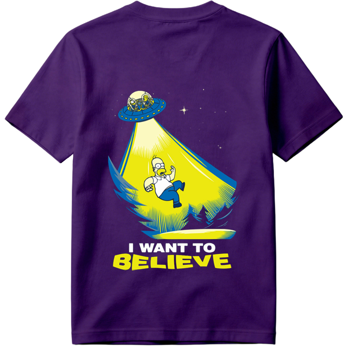 The Simpsons Homer Abduction I Want to Believe - Tee